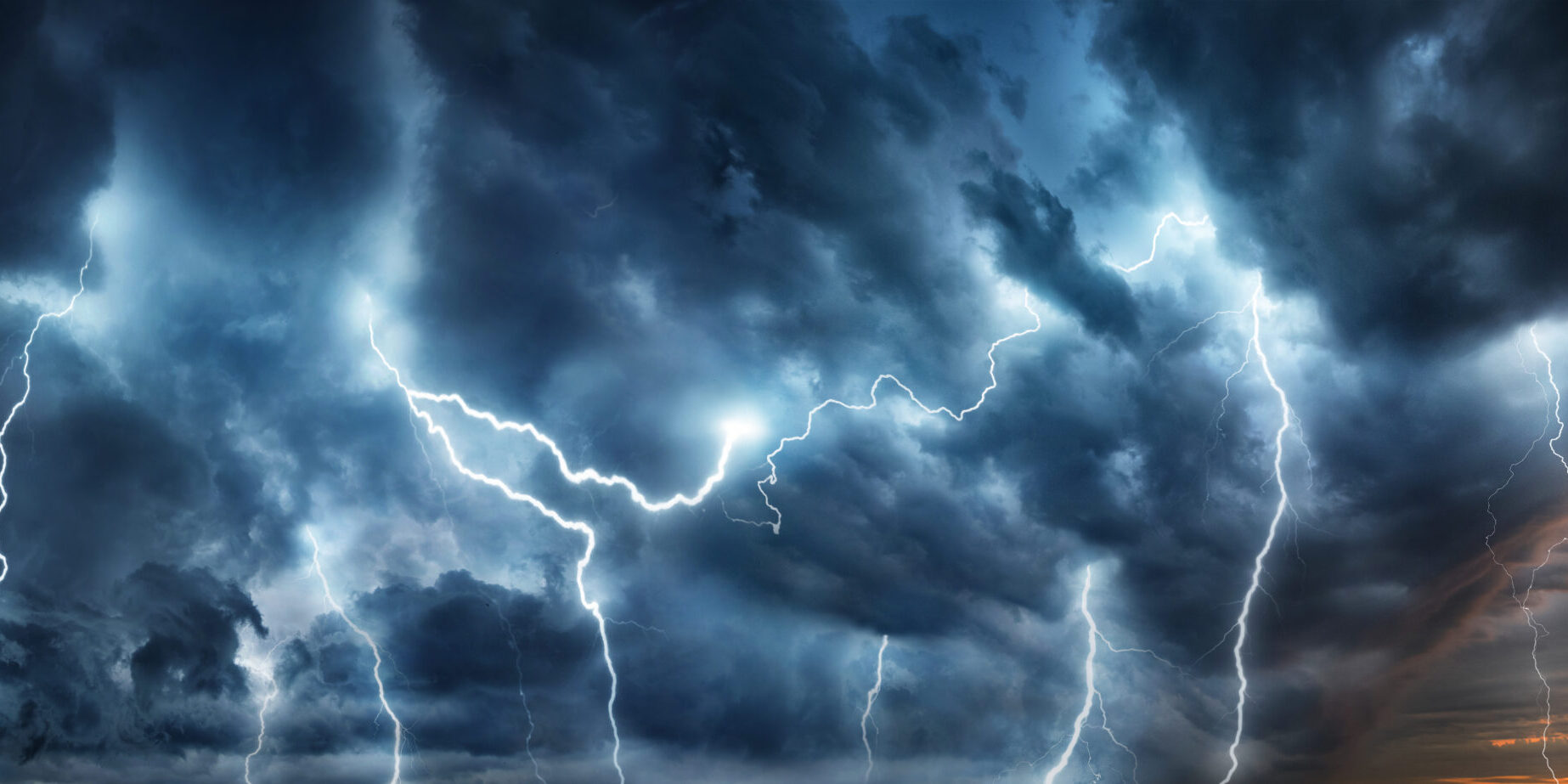 Lightning,Thunderstorm,Flash,Over,The,Night,Sky.,Concept,On,Topic